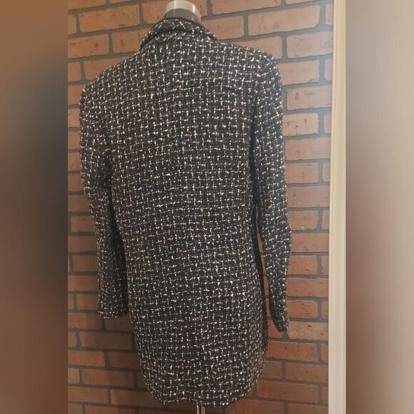 Vintage Tweed Blazer Dark Academia Goth Preppy Jacket Size M/L - Picture 6 of 14